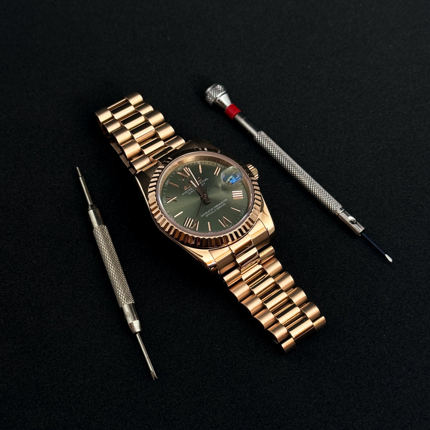 DATEJUST OLIE - CUSTOM SEIKO NH35 AUTOMATIC WATCH