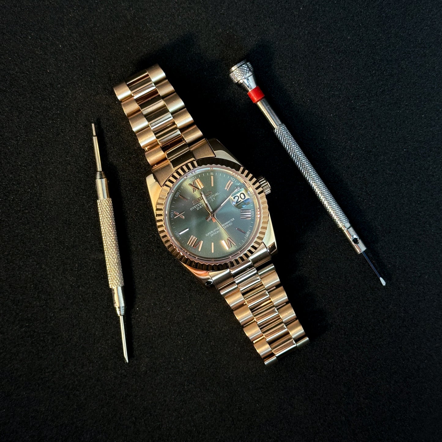 DATEJUST OLIE - CUSTOM SEIKO NH35 AUTOMATIC WATCH