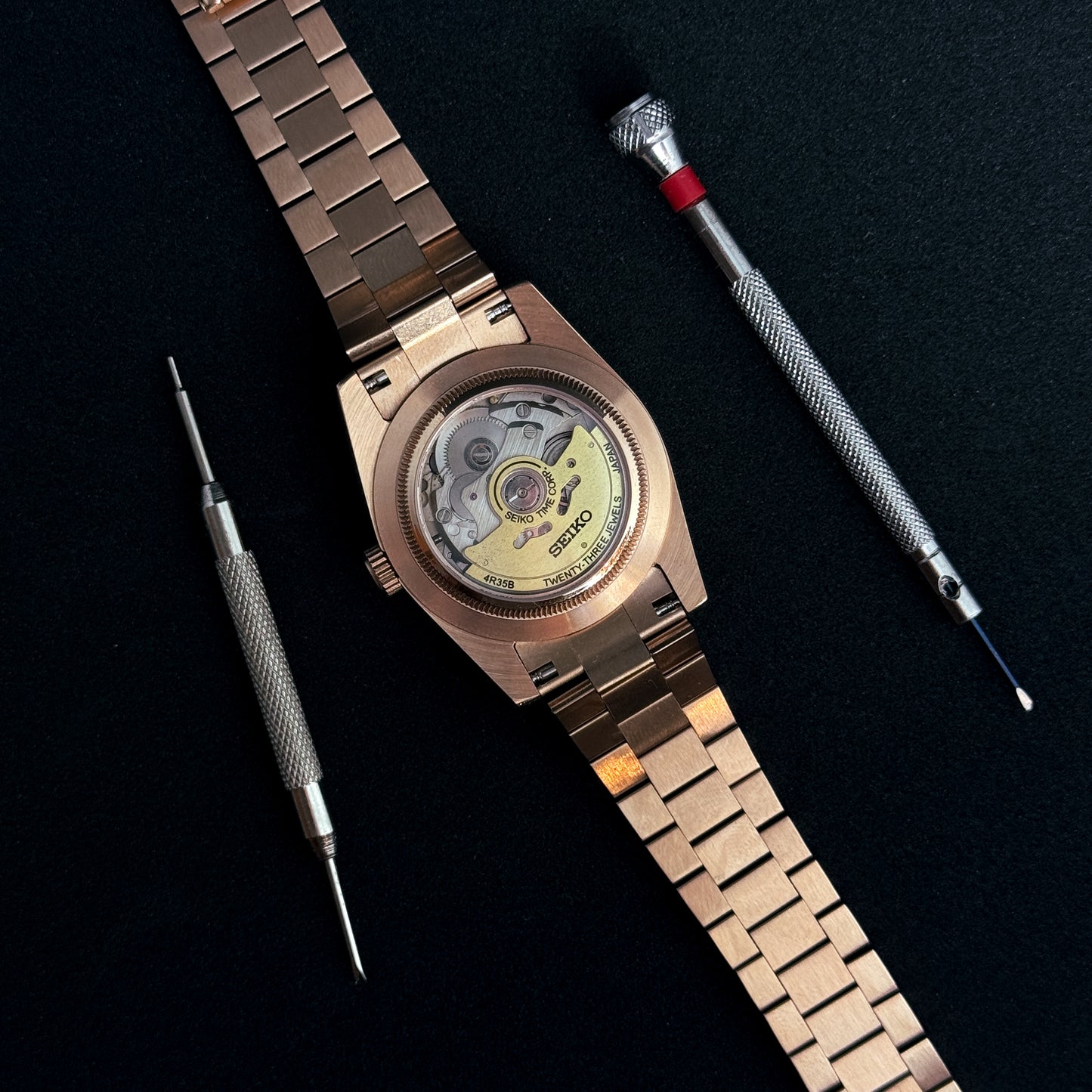DATEJUST WHITE ROSE GOLD - CUSTOM SEIKO NH35 AUTOMATIC WATCH