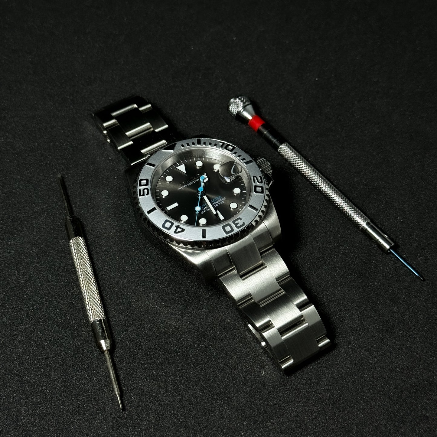 YACHT-GREY - CUSTOM SEIKO NH35 AUTOMATIC WATCH