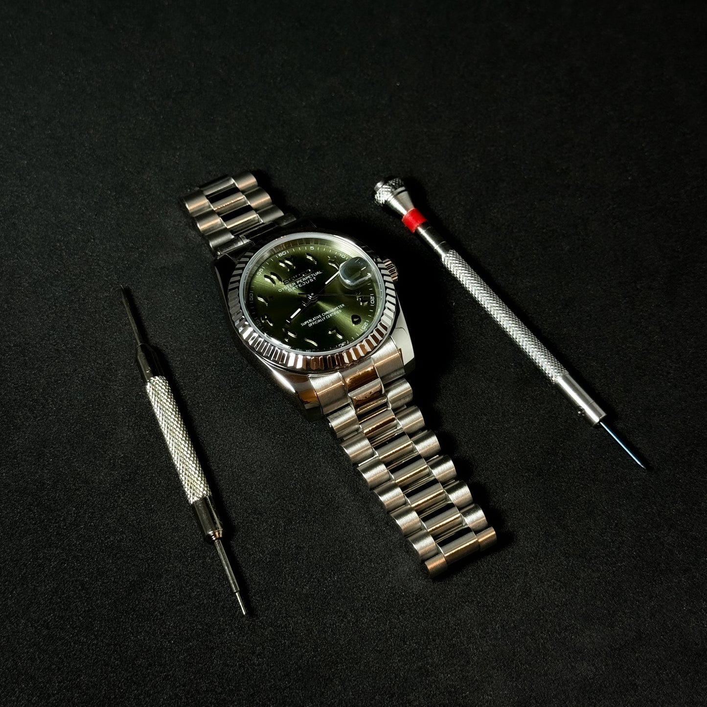 DATEJUST OLIVE ARABIC - CUSTOM SEIKO NH35 AUTOMATIC WATCH