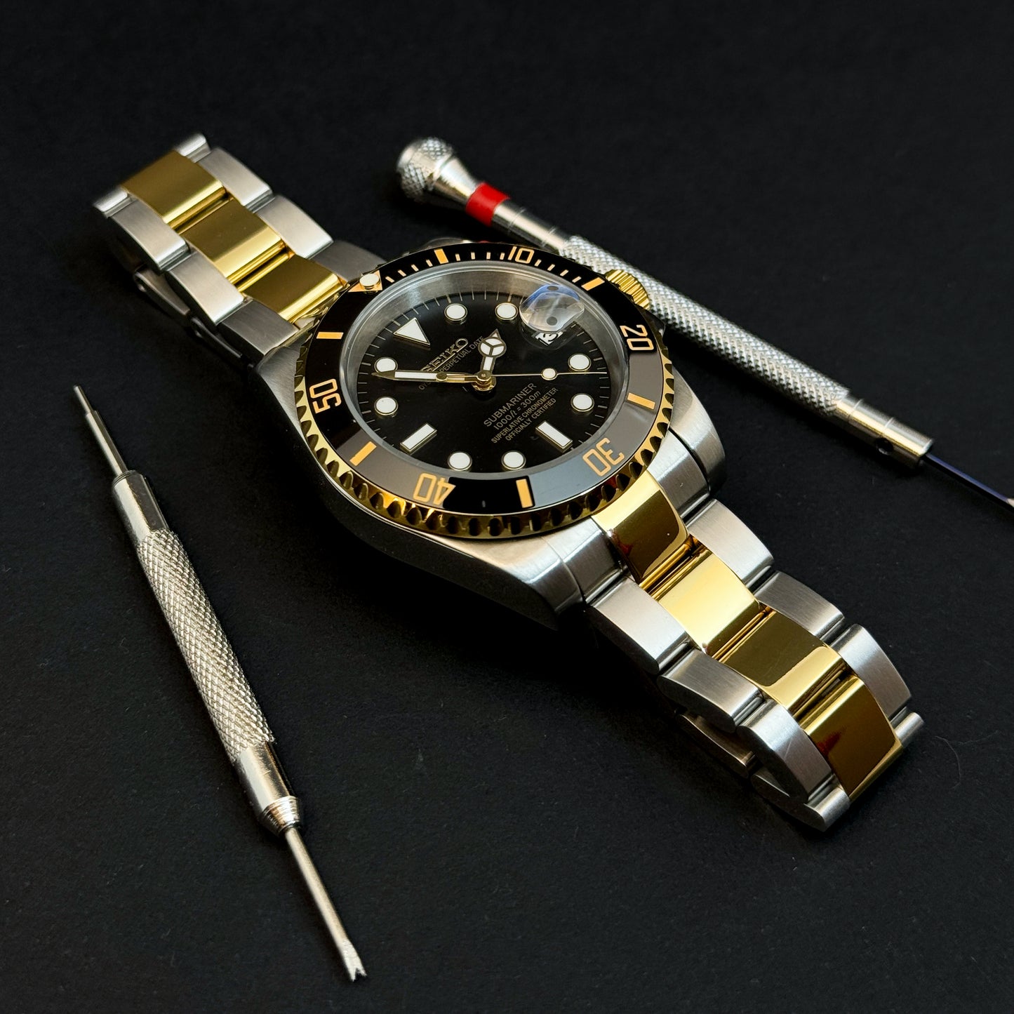 SUB-HALFGOLD - CUSTOM SEIKO NH35 AUTOMATIC WATCH