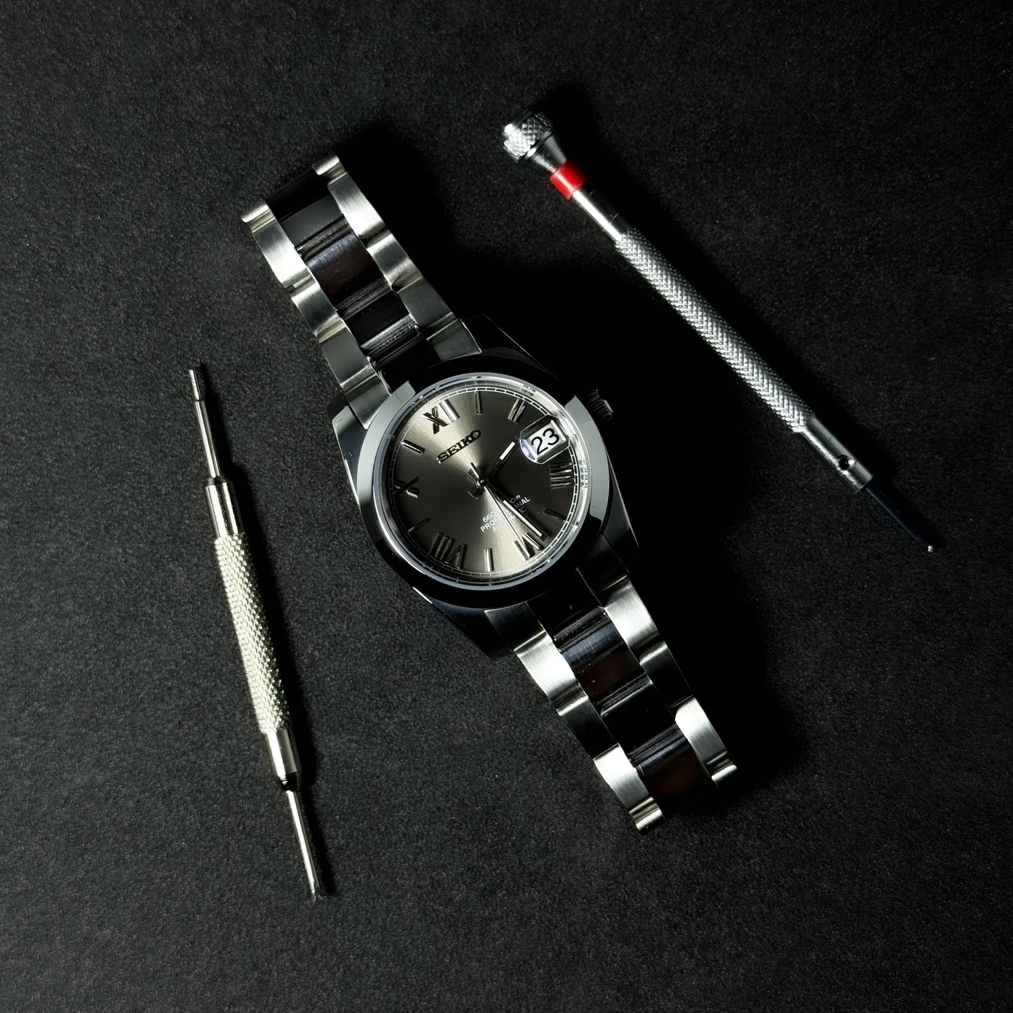 DATEJUST CLASSIC SILVER ROMAN - CUSTOM SEIKO NH35 AUTOMATIC WATCH