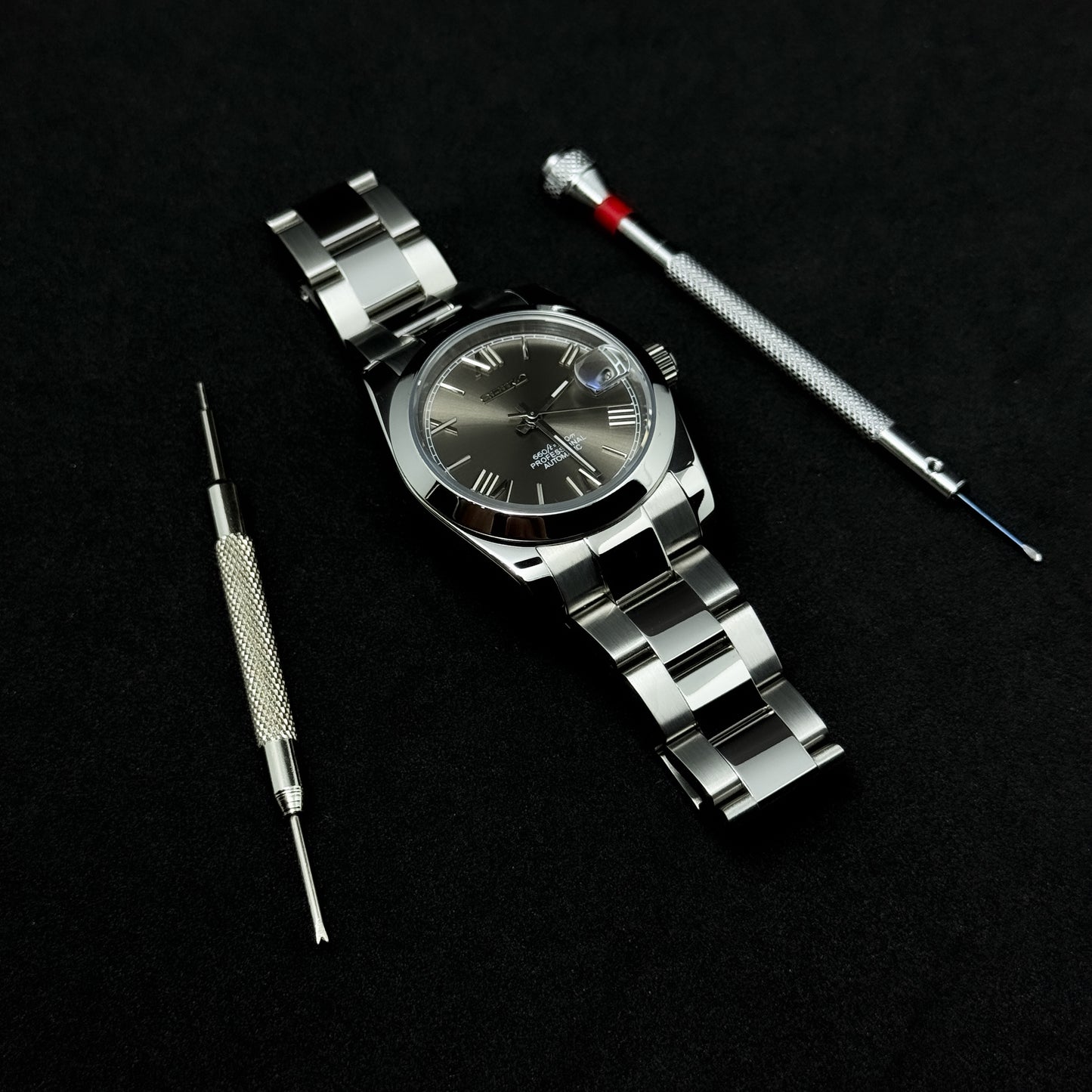 DATEJUST CLASSIC SILVER ROMAN - CUSTOM SEIKO NH35 AUTOMATIC WATCH