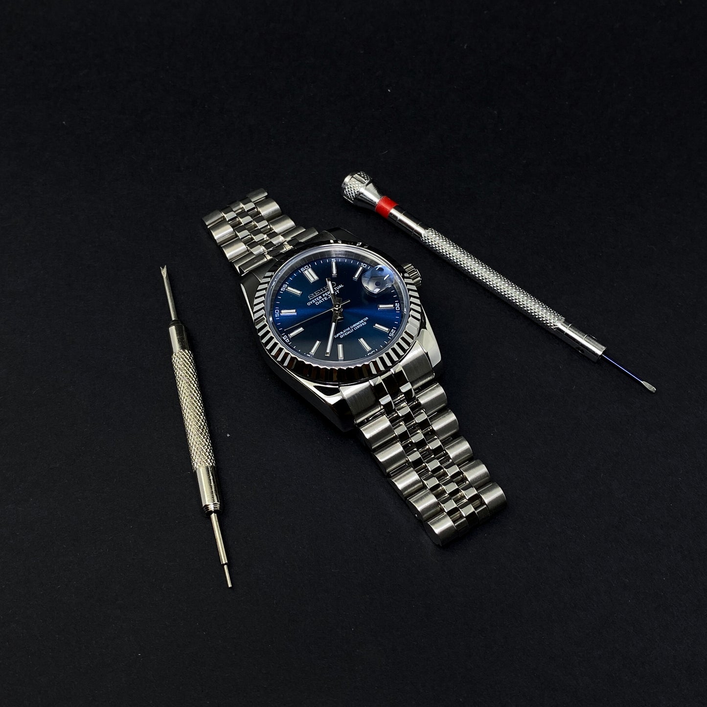 DATEJUST NAVY BLUE - CUSTOM SEIKO NH35 AUTOMATIC WATCH