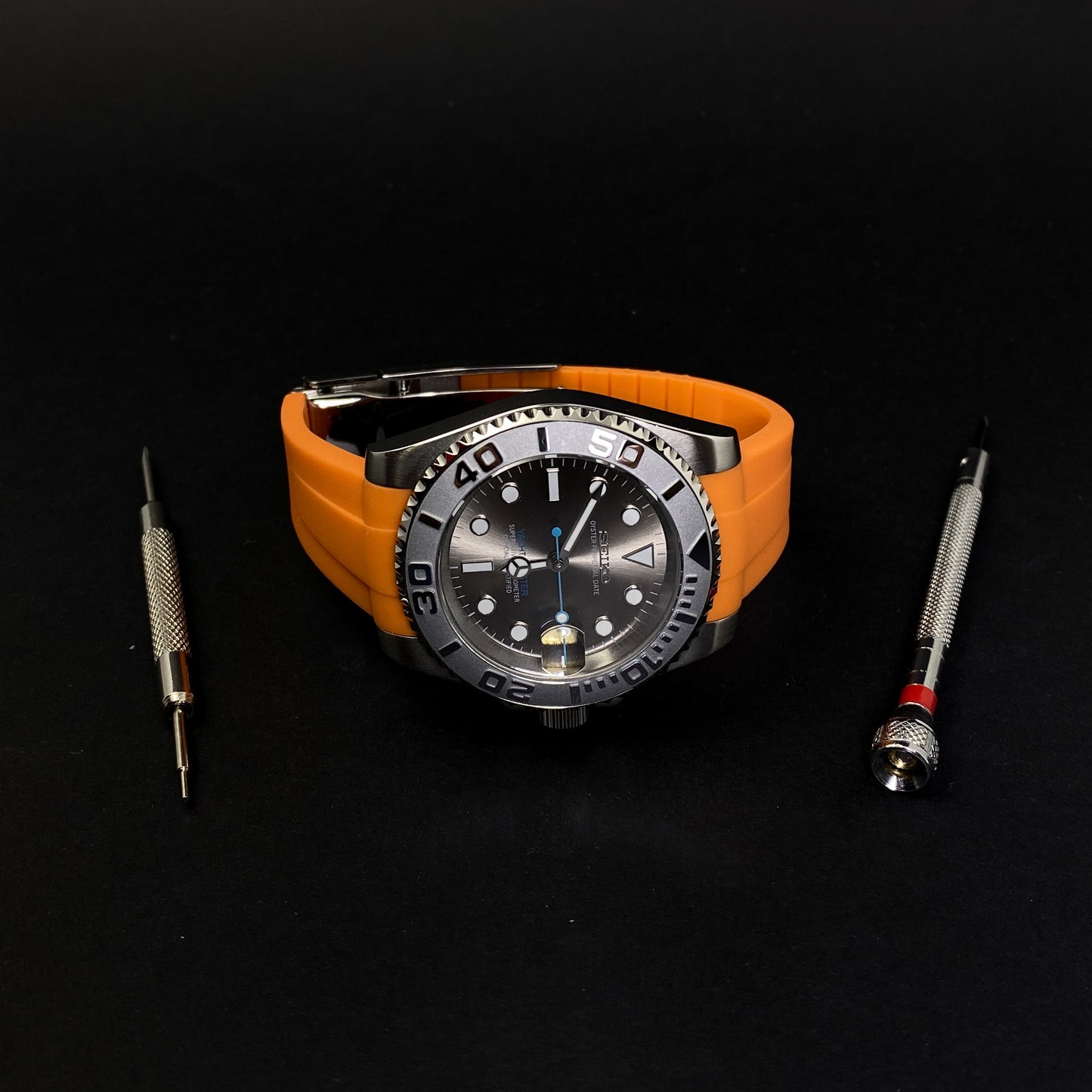 YACHT-GREY - CUSTOM SEIKO NH35 AUTOMATIC WATCH