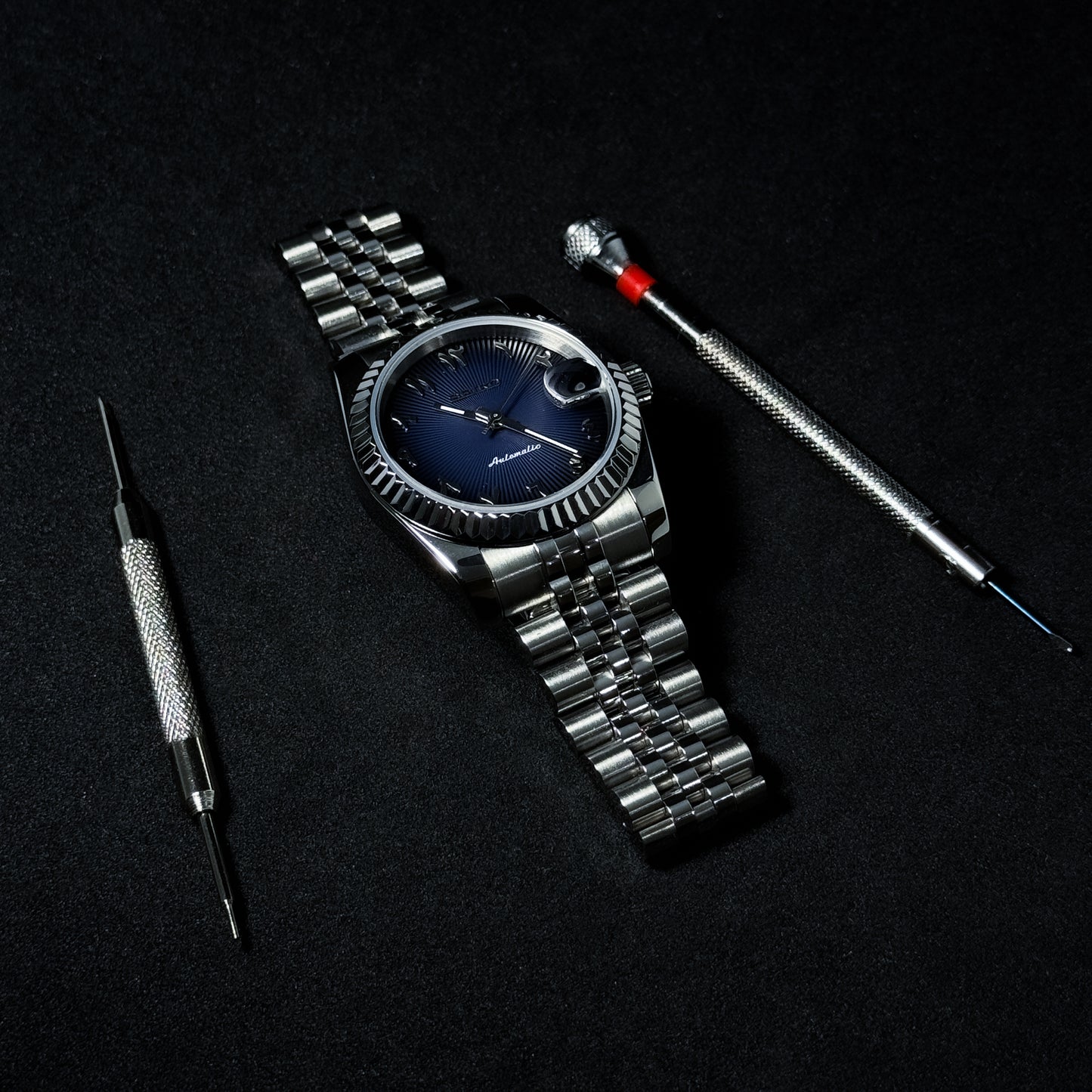 DATEJUST MIDNIGHT BLUE ARABIC - CUSTOM SEIKO NH35 AUTOMATIC WATCH