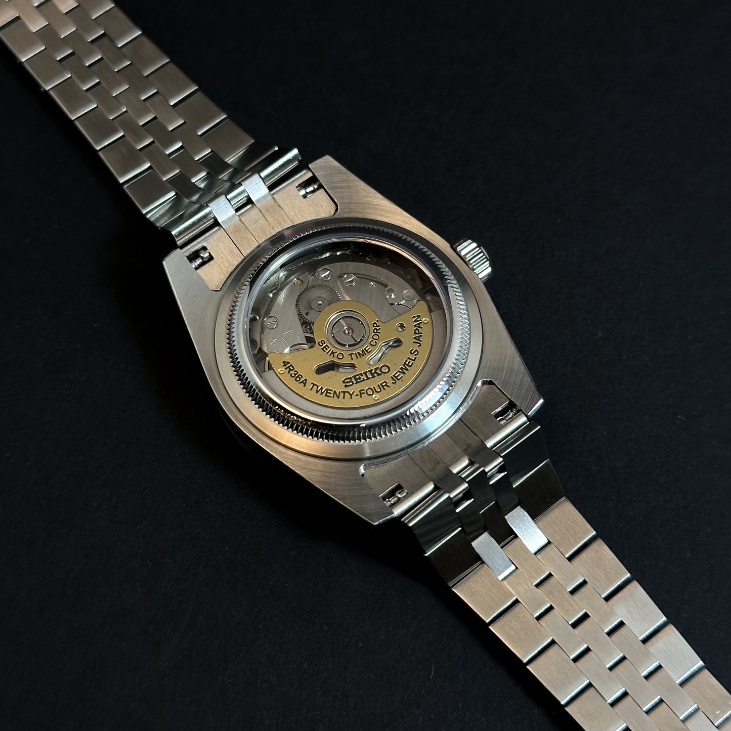 DATEJUST BLACK LUME - CUSTOM SEIKO NH35 AUTOMATIC WATCH