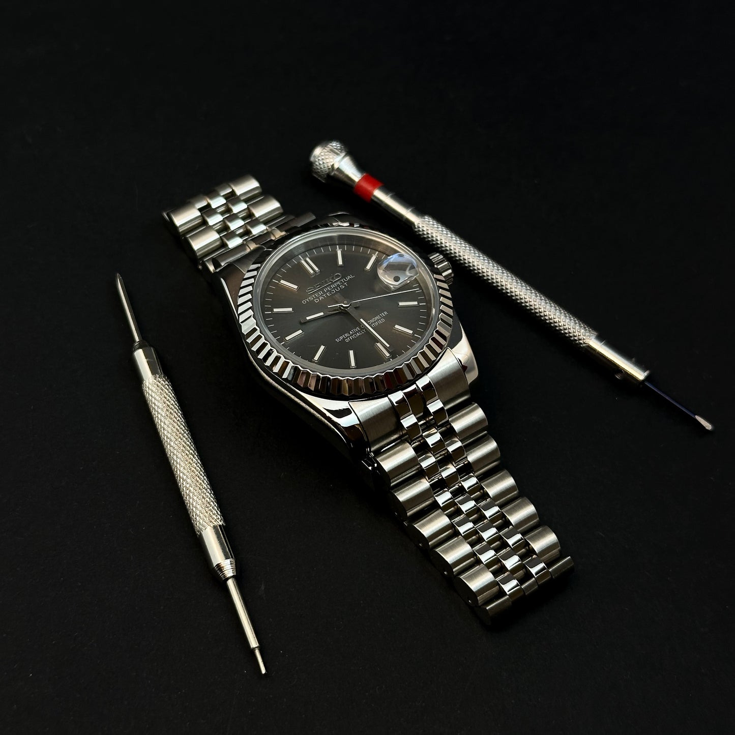 DATEJUST GREY LUME - CUSTOM SEIKO NH35 AUTOMATIC WATCH