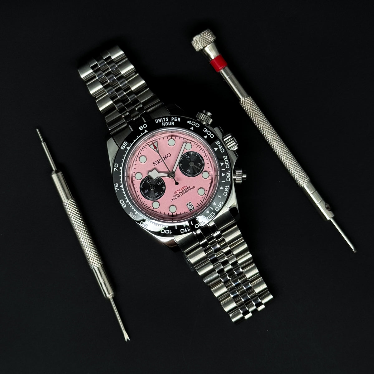 BLACK BAY PINK - CUSTOM SEIKO WATCH