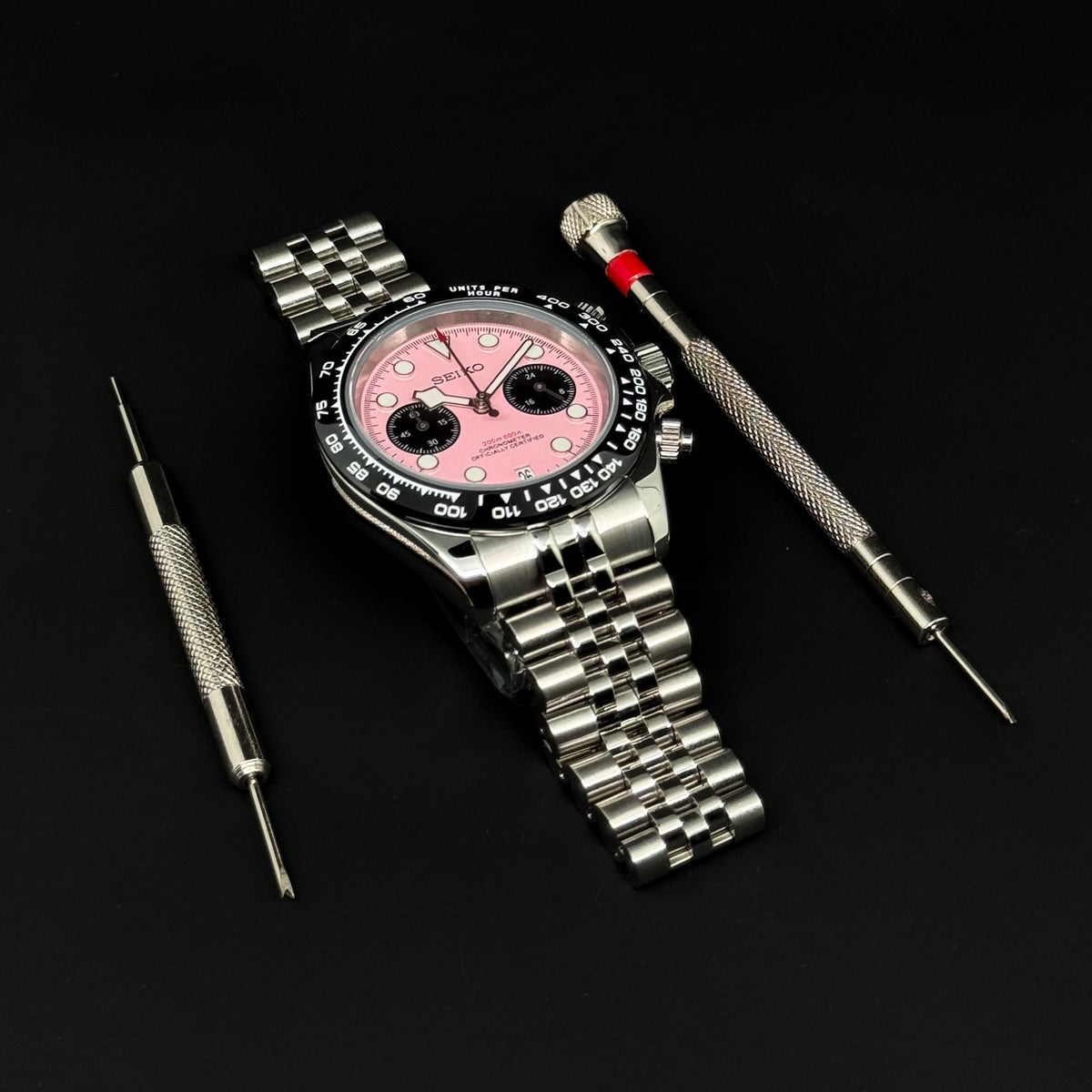 BLACK BAY PINK - CUSTOM SEIKO WATCH
