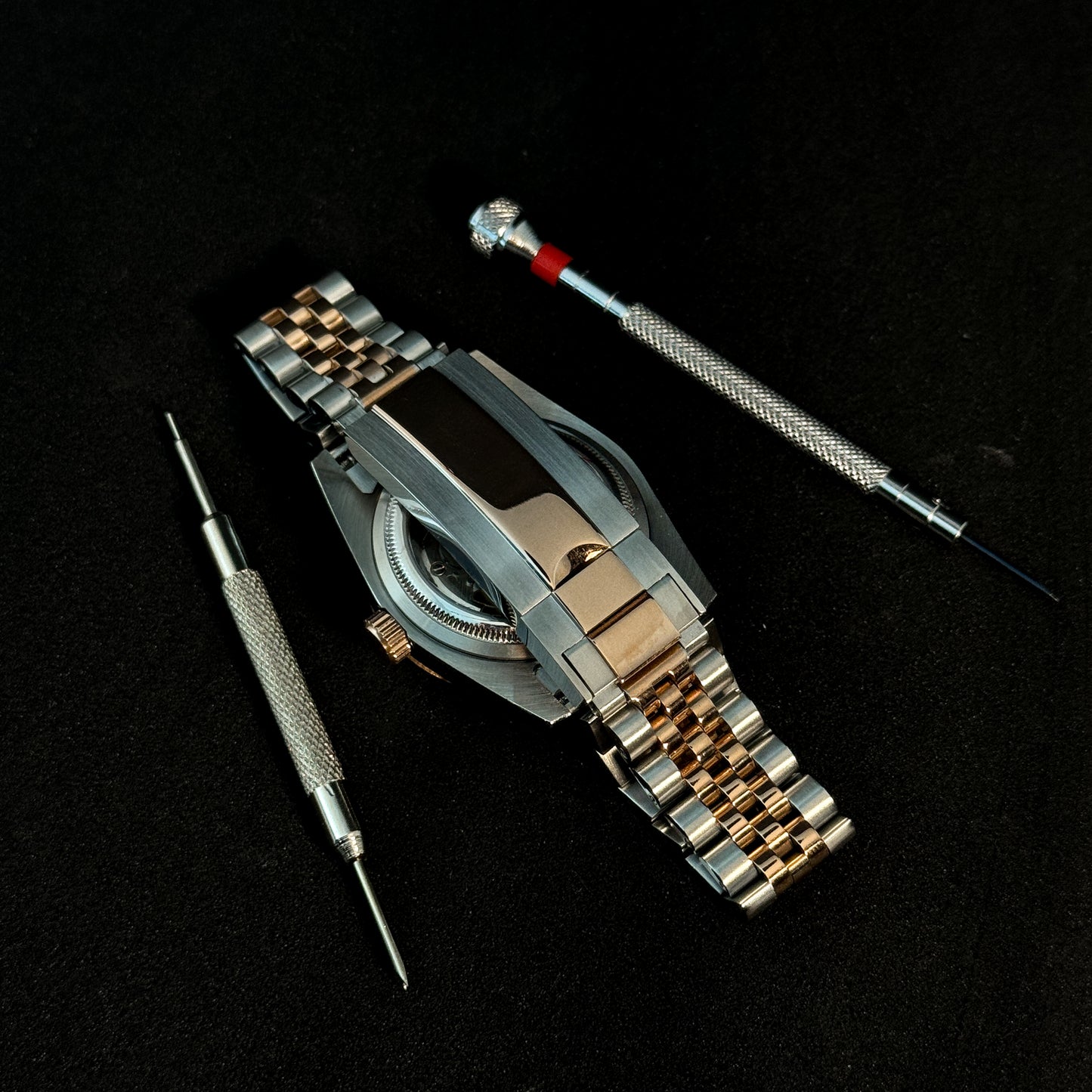 DATEJUST CHOCO-HALF ROSE GOLD - CUSTOM SEIKO NH35 AUTOMATIC WATCH