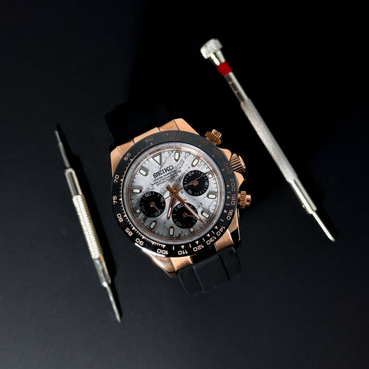 DAYTONA ROSE GOLD METEORITE - CUSTOM SEIKO WATCH