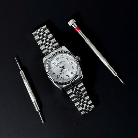 DATEJUST SILVER ARABIC - CUSTOM SEIKO NH35 AUTOMATIC WATCH