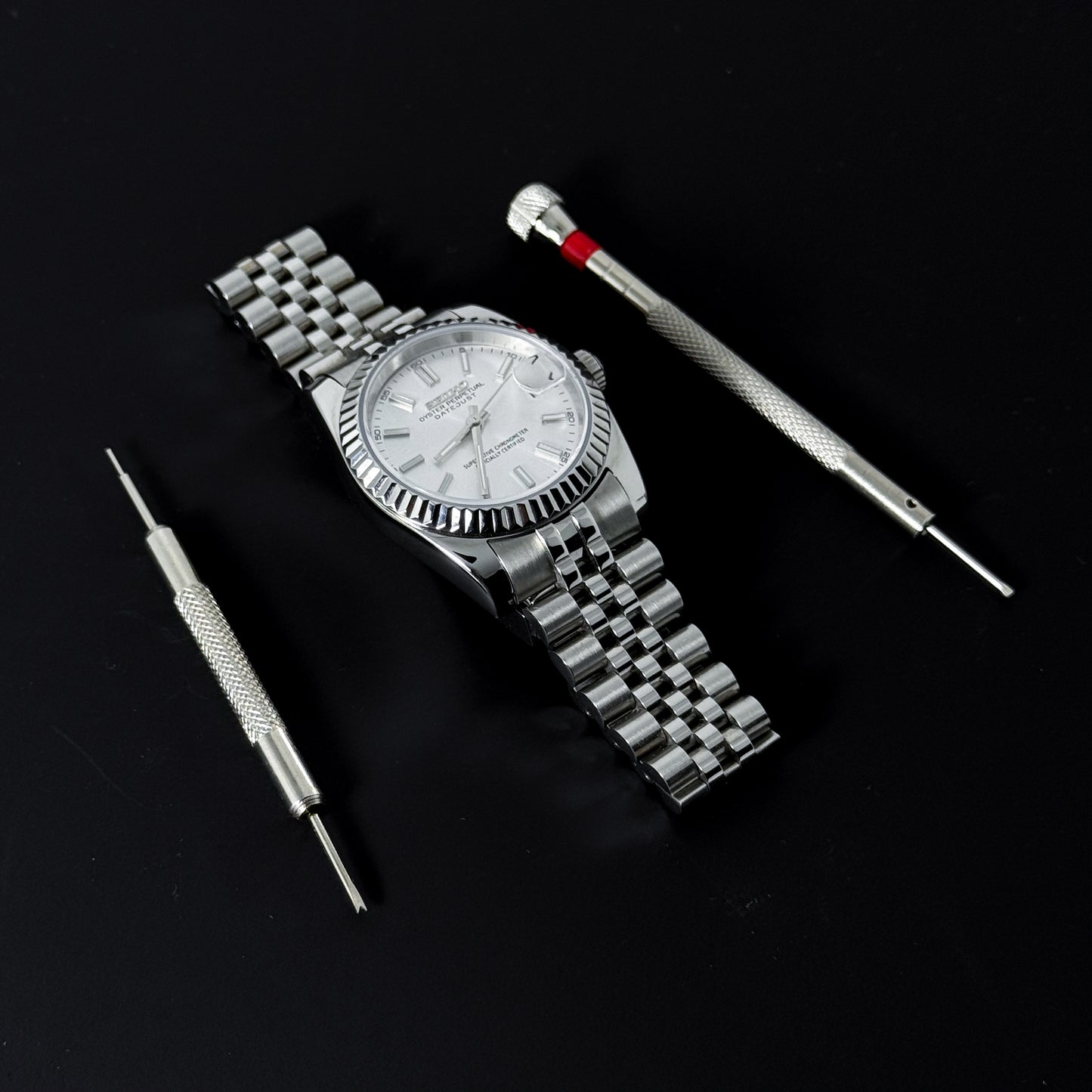 DATEJUST SILVER LUME - CUSTOM SEIKO NH35 AUTOMATIC WATCH