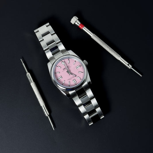 OP BABY PINK- CUSTOM SEIKO NH35 AUTOMATIC WATCH