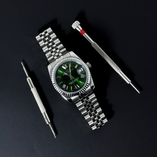 DATEJUST FOREST GREEN ROMAN - CUSTOM SEIKO NH35 AUTOMATIC WATCH