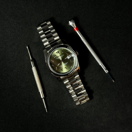 DATEJUST OLIVE ARABIC - CUSTOM SEIKO NH35 AUTOMATIC WATCH