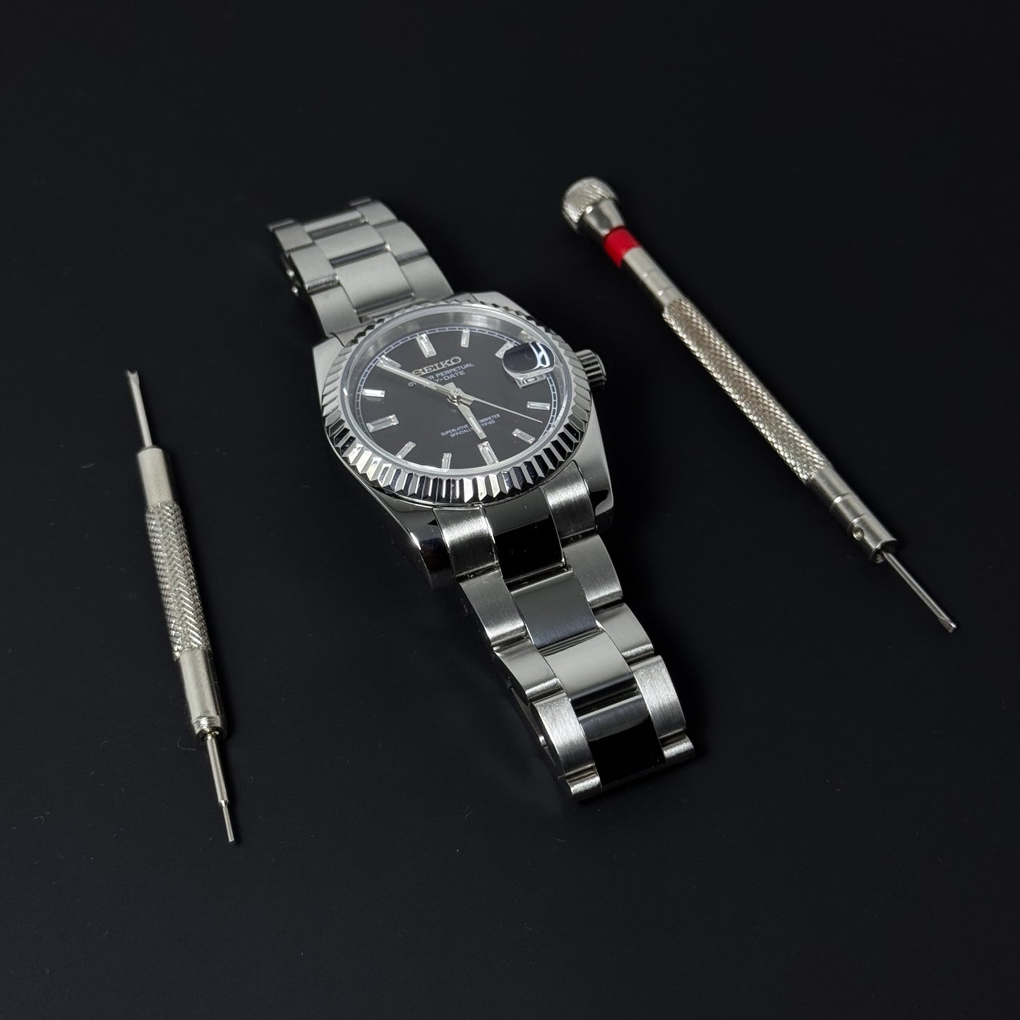 DATEJUST CLASSIC ONYX CRYSTALS - CUSTOM SEIKO NH35 AUTOMATIC WATCH