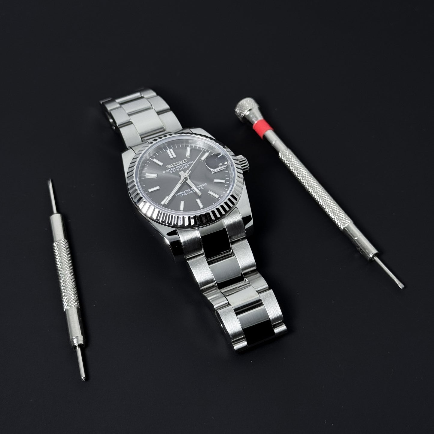 DATEJUST CLASSIC GREY LUME - CUSTOM SEIKO NH35 AUTOMATIC WATCH