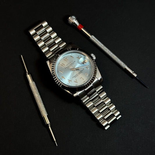 DATEJUST ICE BLUE ARABIC - CUSTOM SEIKO NH35 AUTOMATIC WATCH