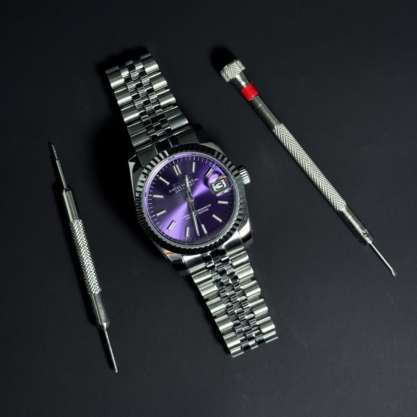DATEJUST PURPLE LUME - CUSTOM SEIKO NH35 AUTOMATIC WATCH