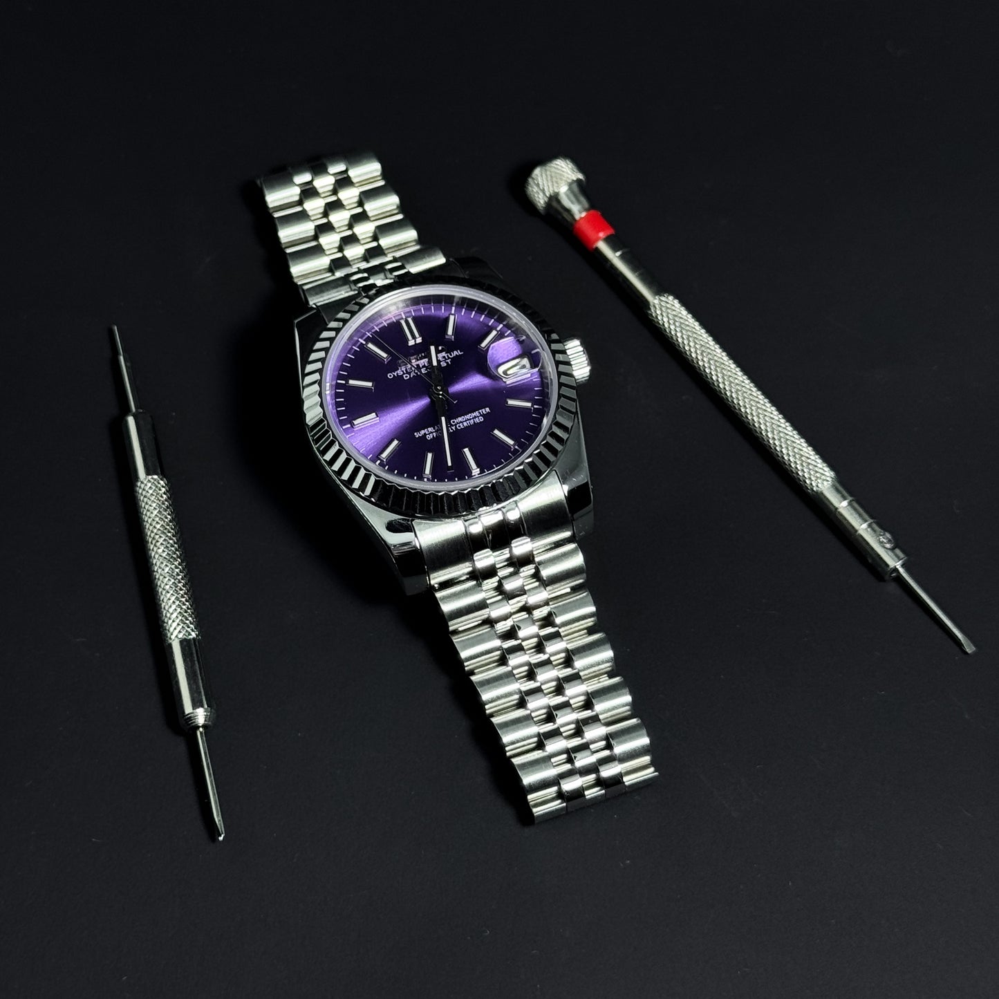 DATEJUST PURPLE LUME - CUSTOM SEIKO NH35 AUTOMATIC WATCH