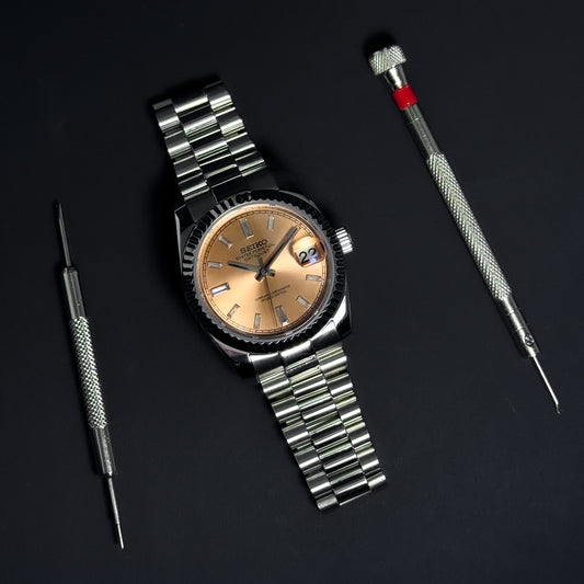 DATEJUST SALMON - CUSTOM SEIKO NH35 AUTOMATIC WATCH