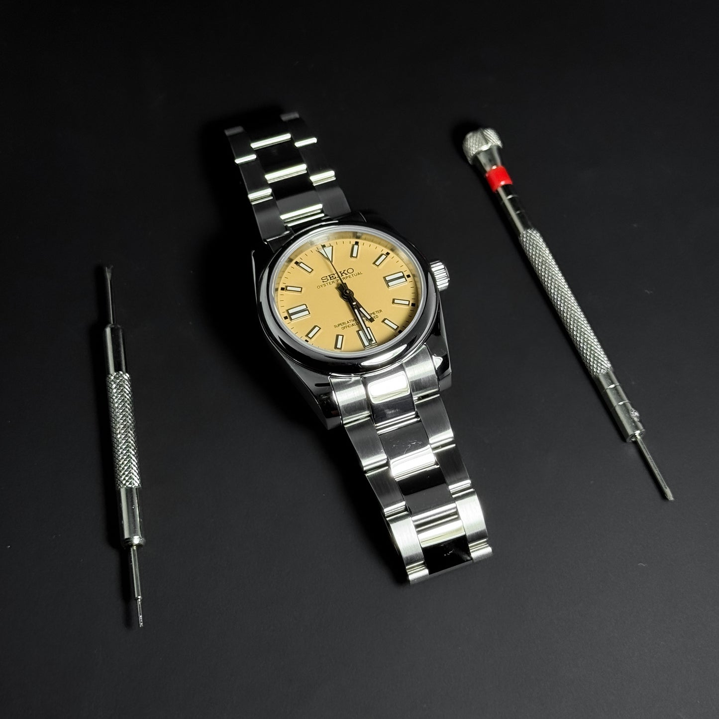 OP BEIGE - CUSTOM SEIKO NH35 AUTOMATIC WATCH