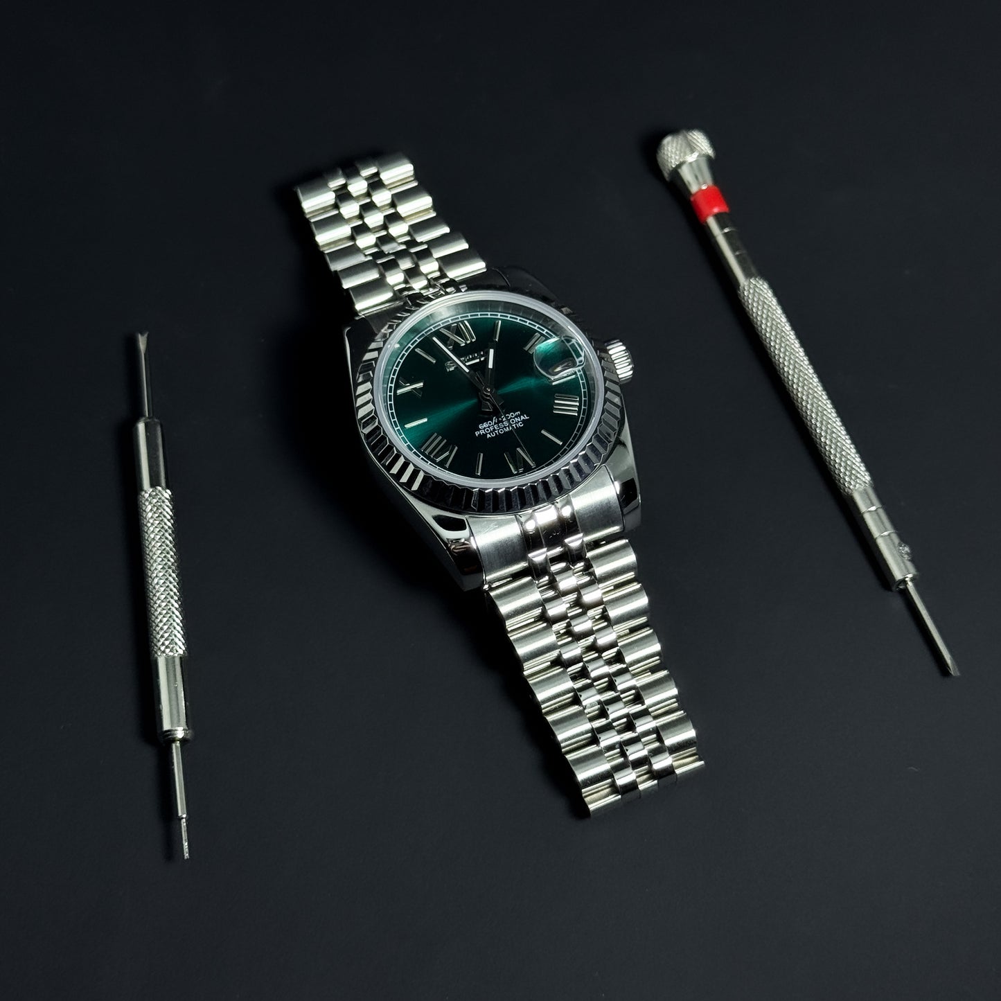 DATEJUST OCEAN BLUE ROMAN - CUSTOM SEIKO NH35 AUTOMATIC WATCH