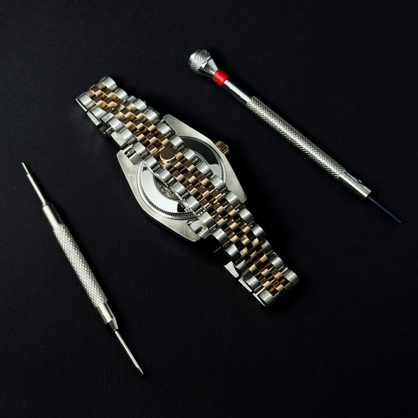 LADY DATEJUST HALF-ROSEGOLD SILVER ROMAN - CUSTOM SEIKO AUTOMATIC WATCH