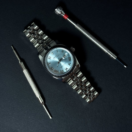LADY DATEJUST ICE BLUE ROMAN - CUSTOM SEIKO AUTOMATIC WATCH