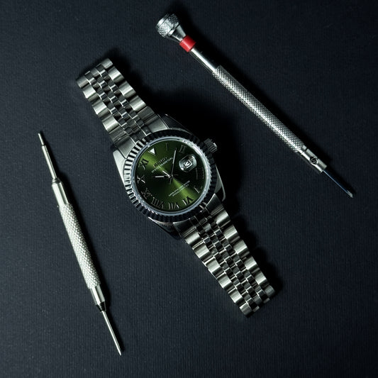 LADY DATEJUST OLIVE ROMAN - CUSTOM SEIKO AUTOMATIC WATCH