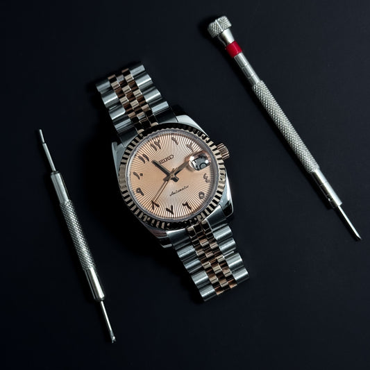 DATEJUST ROSE - CUSTOM SEIKO NH35 AUTOMATIC WATCH