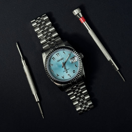 DATEJUST CLOUD BLUE ARABIC - CUSTOM SEIKO NH35 AUTOMATIC WATCH