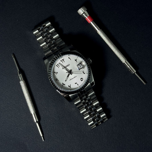 DATEJUST ONYX WHITE ARABIC - CUSTOM SEIKO NH35 AUTOMATIC WATCH