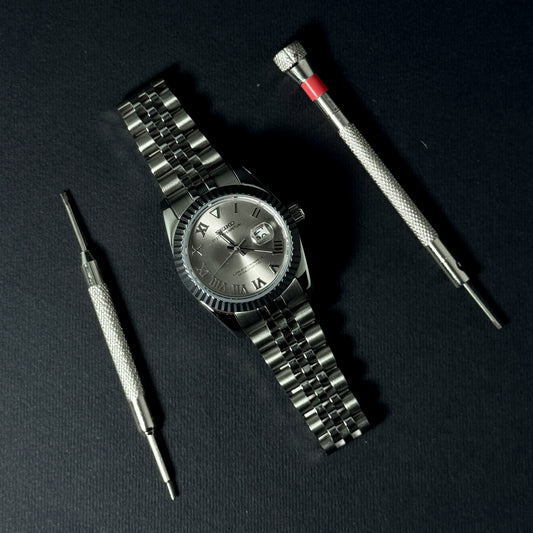 LADY DATEJUST GREY ROMAN - CUSTOM SEIKO AUTOMATIC WATCH